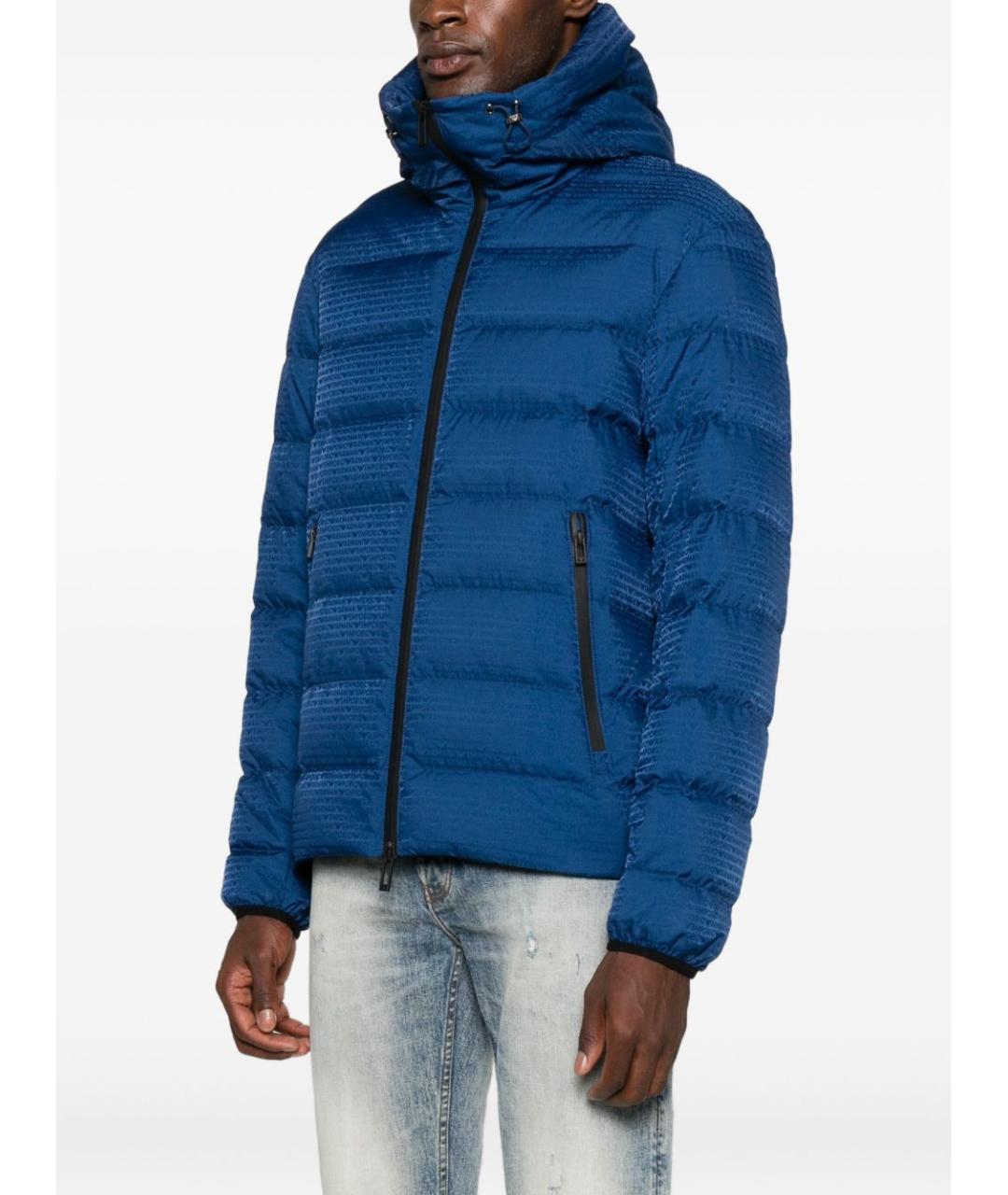 EMPORIO ARMANI Синяя полиамидовая куртка, фото 3