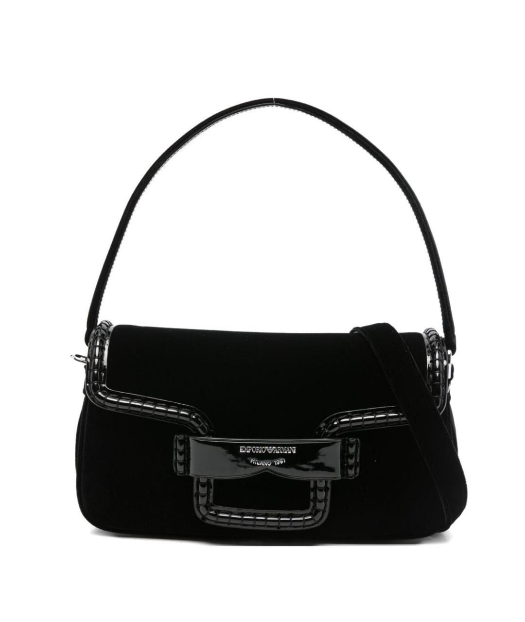 EMPORIO ARMANI Черная синтетическая сумка через плечо, фото 1