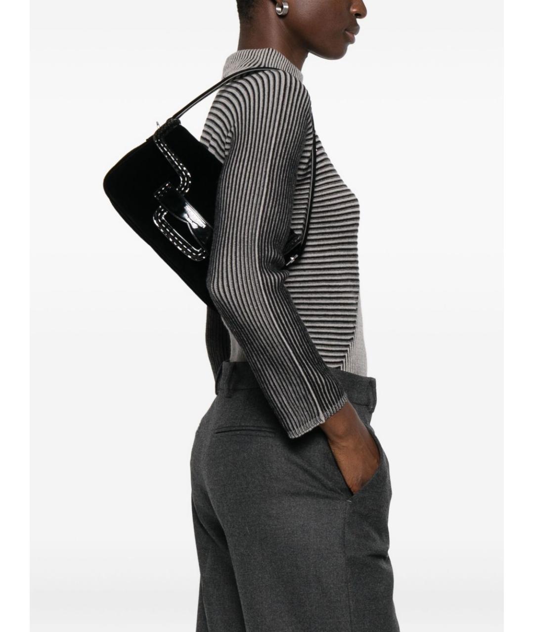 EMPORIO ARMANI Черная синтетическая сумка через плечо, фото 5