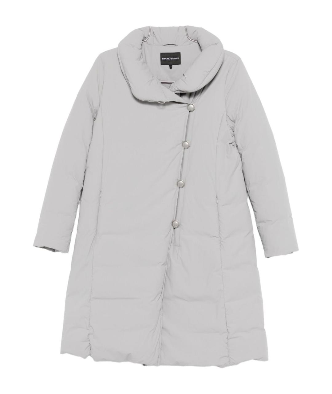EMPORIO ARMANI Серебряная полиамидовая куртка, фото 1
