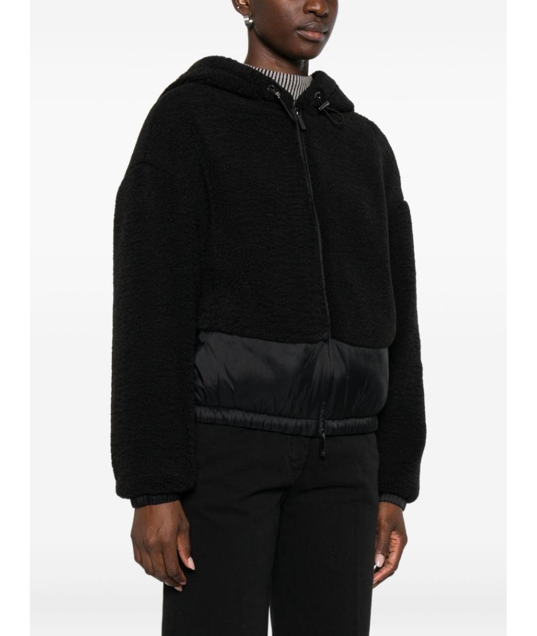 EMPORIO ARMANI Черная полиэстеровая куртка, фото 3