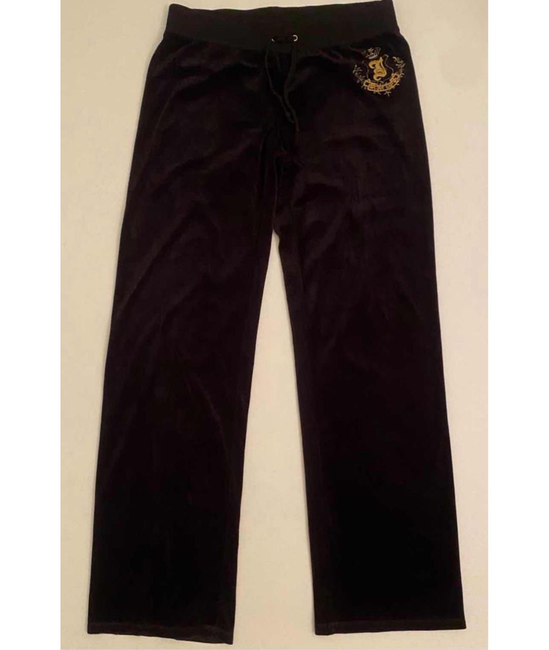 JUICY COUTURE Черные хлопко-эластановые спортивные брюки и шорты, фото 6