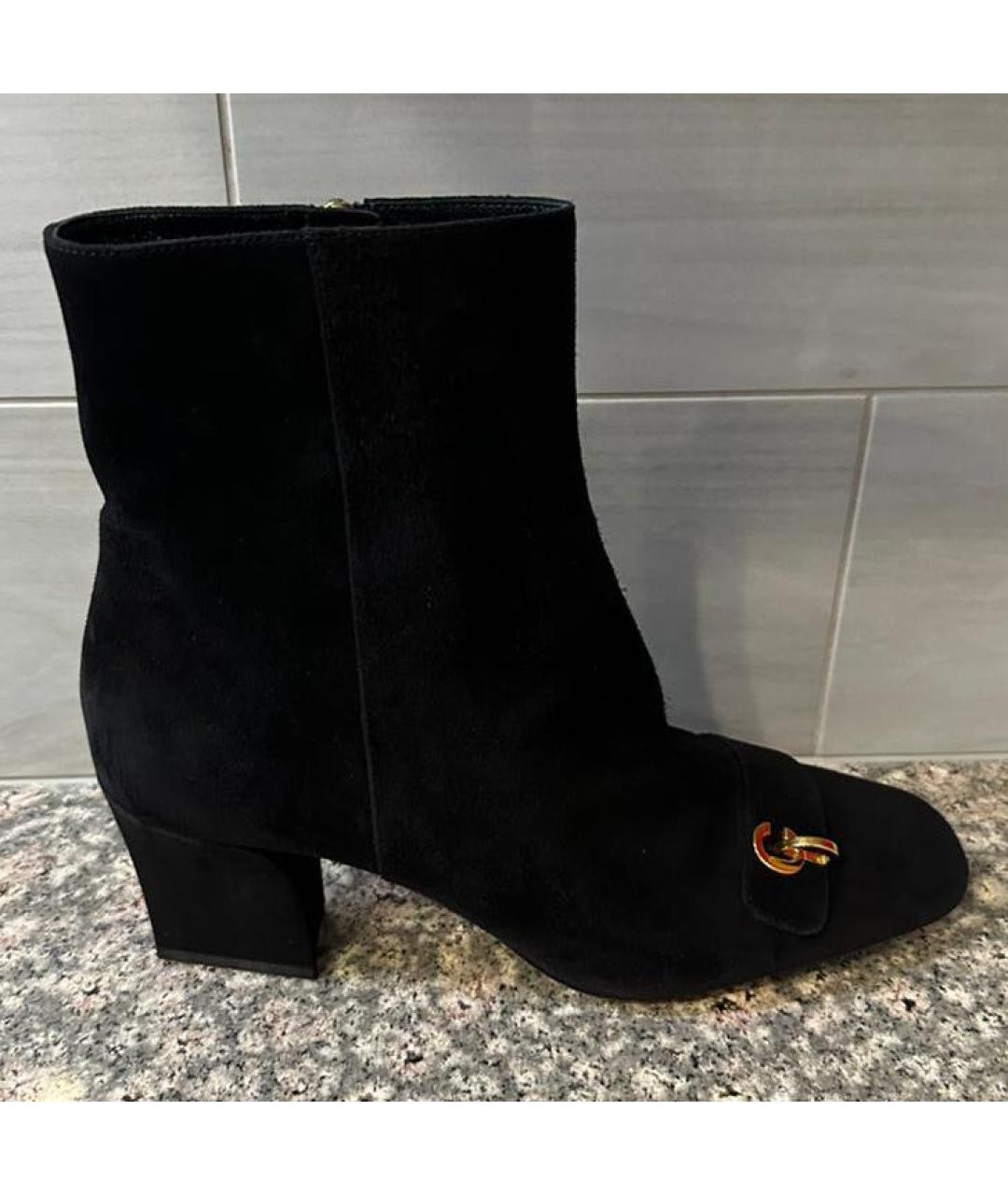 CHRISTIAN DIOR Черные замшевые ботинки, фото 6