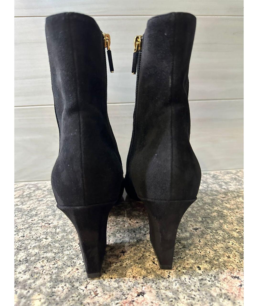 CHRISTIAN DIOR Черные замшевые ботинки, фото 5