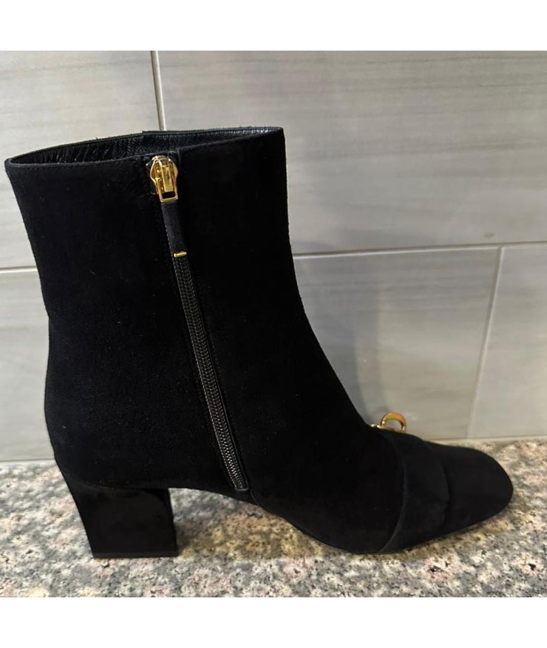 CHRISTIAN DIOR Черные замшевые ботинки, фото 4