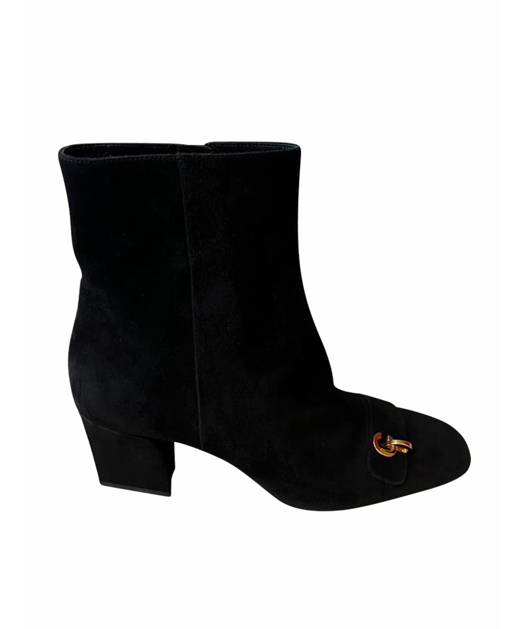 CHRISTIAN DIOR Черные замшевые ботинки, фото 1