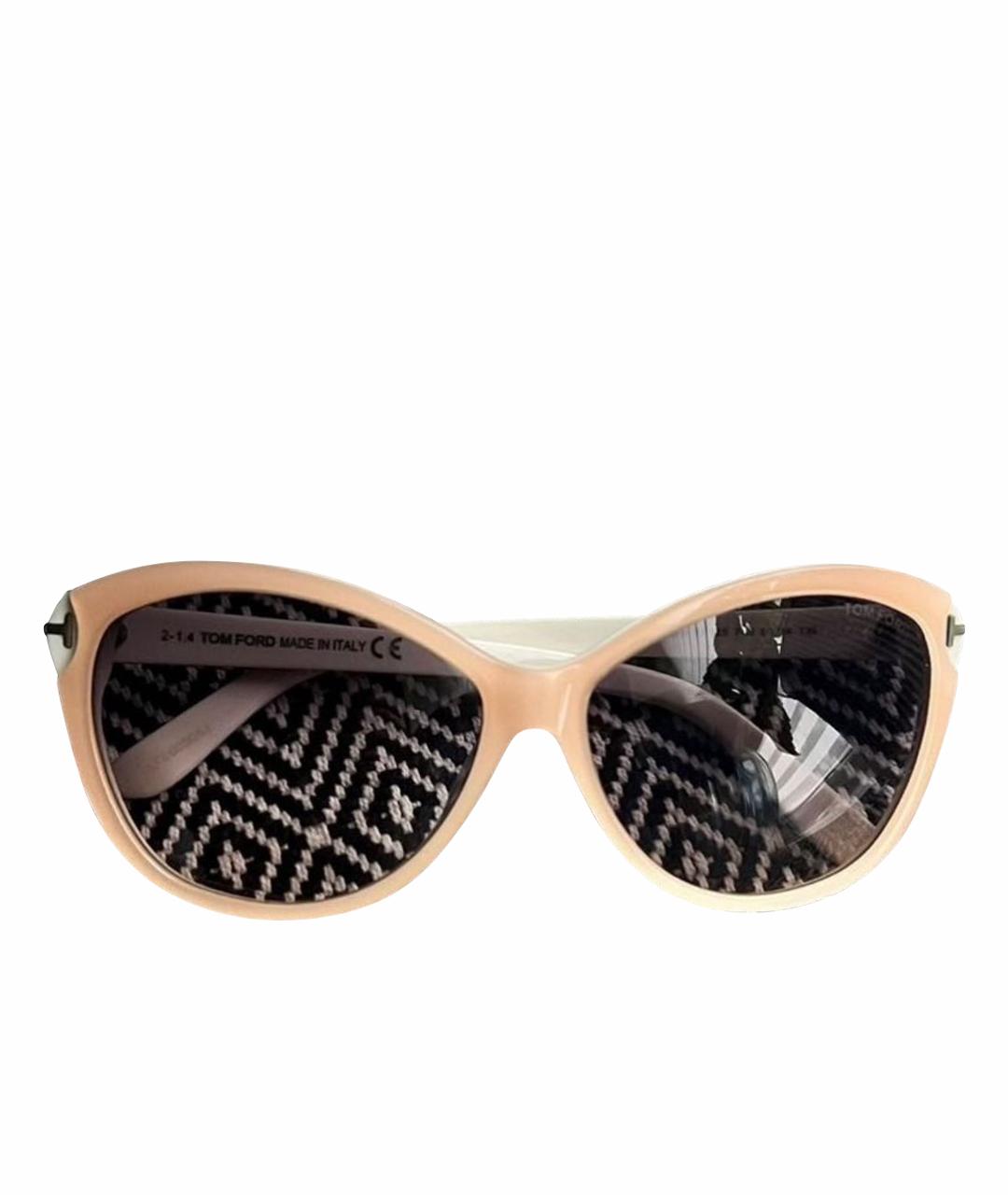 TOM FORD Розовые пластиковые солнцезащитные очки, фото 1