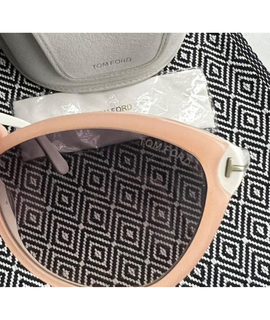 TOM FORD Розовые пластиковые солнцезащитные очки, фото 2