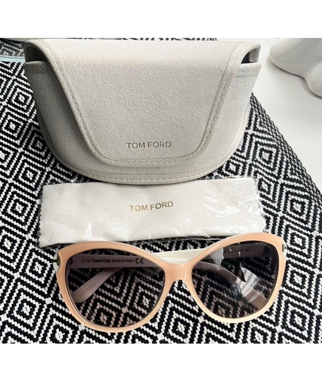 TOM FORD Розовые пластиковые солнцезащитные очки, фото 6