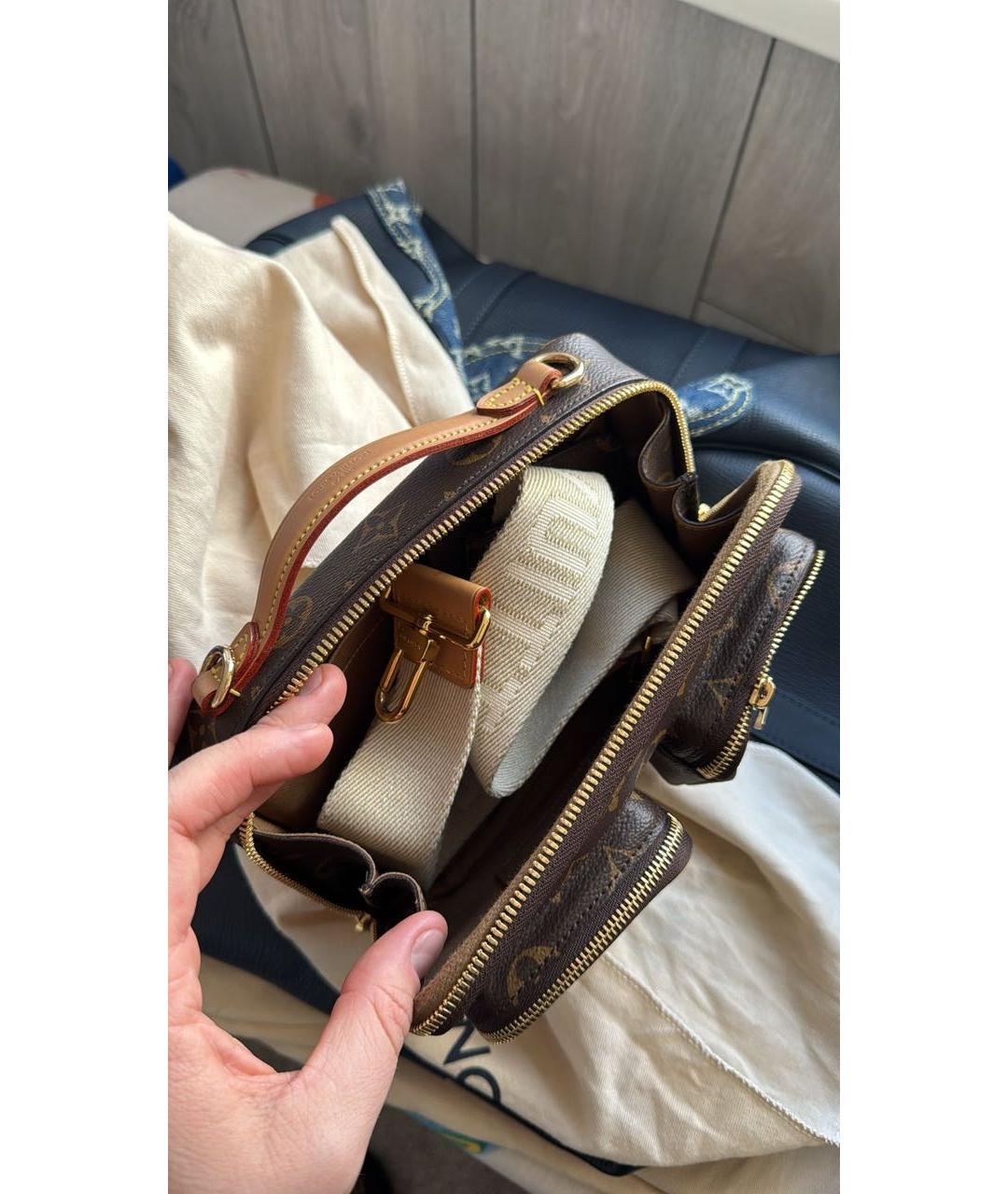 LOUIS VUITTON Коричневая сумка через плечо, фото 4