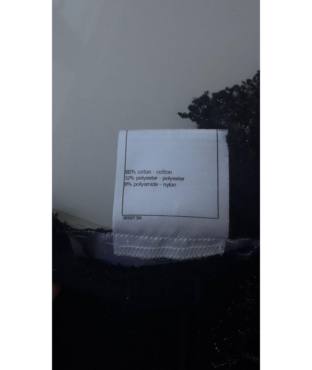 CHANEL Черный хлопковый жакет/пиджак, фото 5