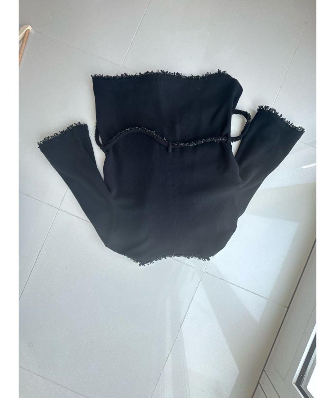 CHANEL Черный хлопковый жакет/пиджак, фото 2