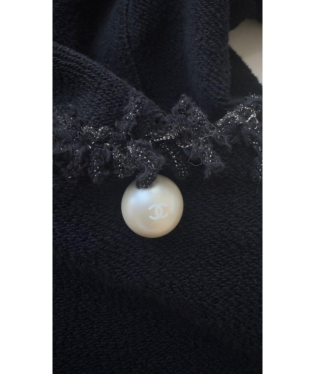 CHANEL Черный хлопковый жакет/пиджак, фото 4