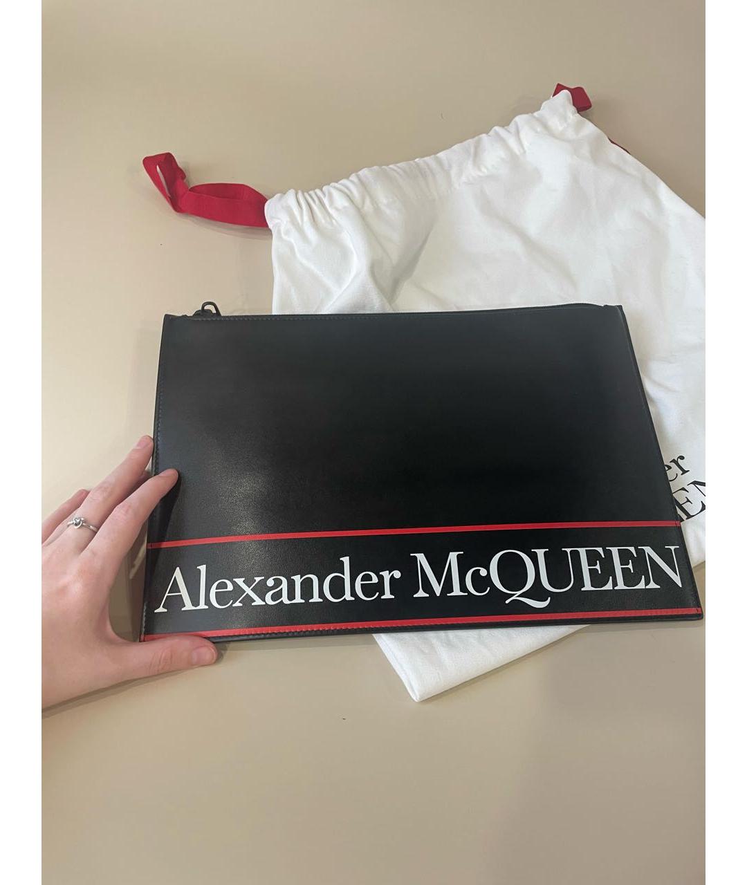 ALEXANDER MCQUEEN Черная кожаная папка для документов, фото 2