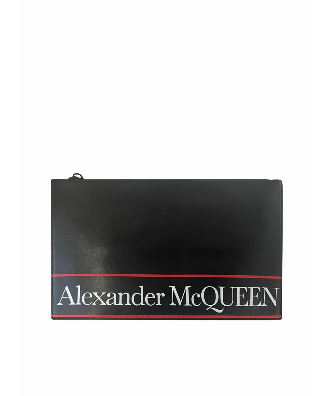 ALEXANDER MCQUEEN Черная кожаная папка для документов, фото 1