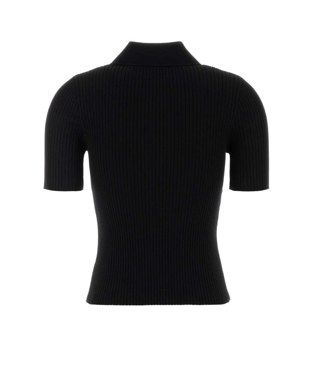 COURREGES Черная вискозная футболка, фото 2