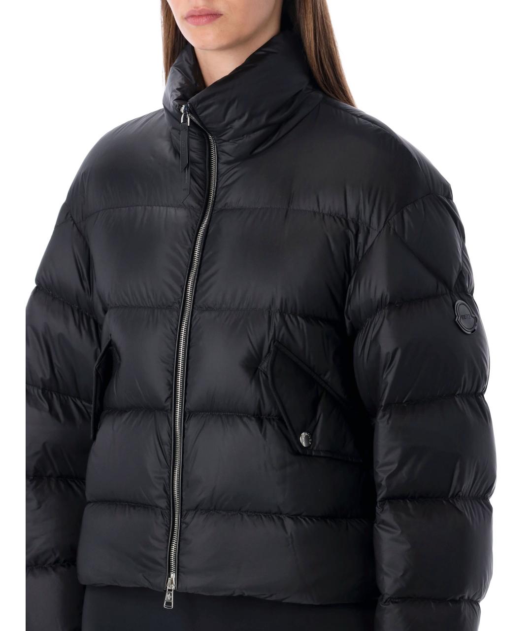 MONCLER Черный полиамидовый пуховик, фото 3