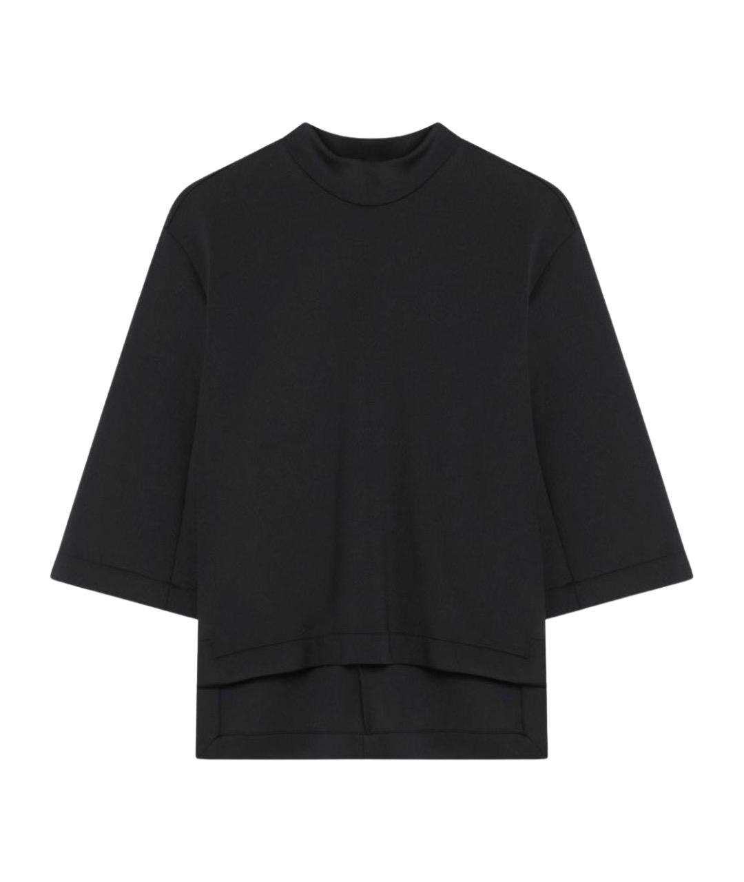 MONCLER Черная полиэстеровая футболка, фото 1