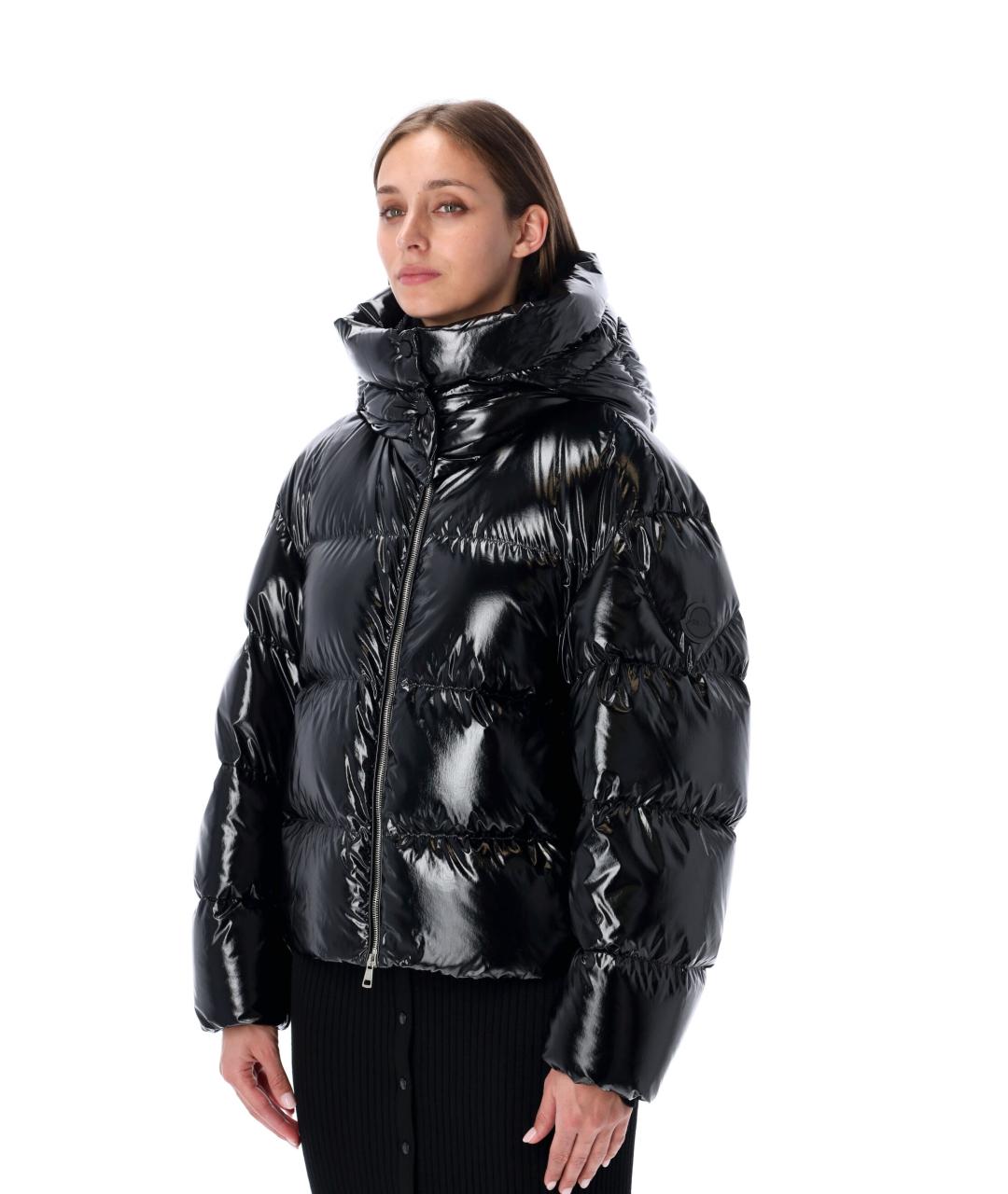 MONCLER Черный полиамидовый пуховик, фото 3