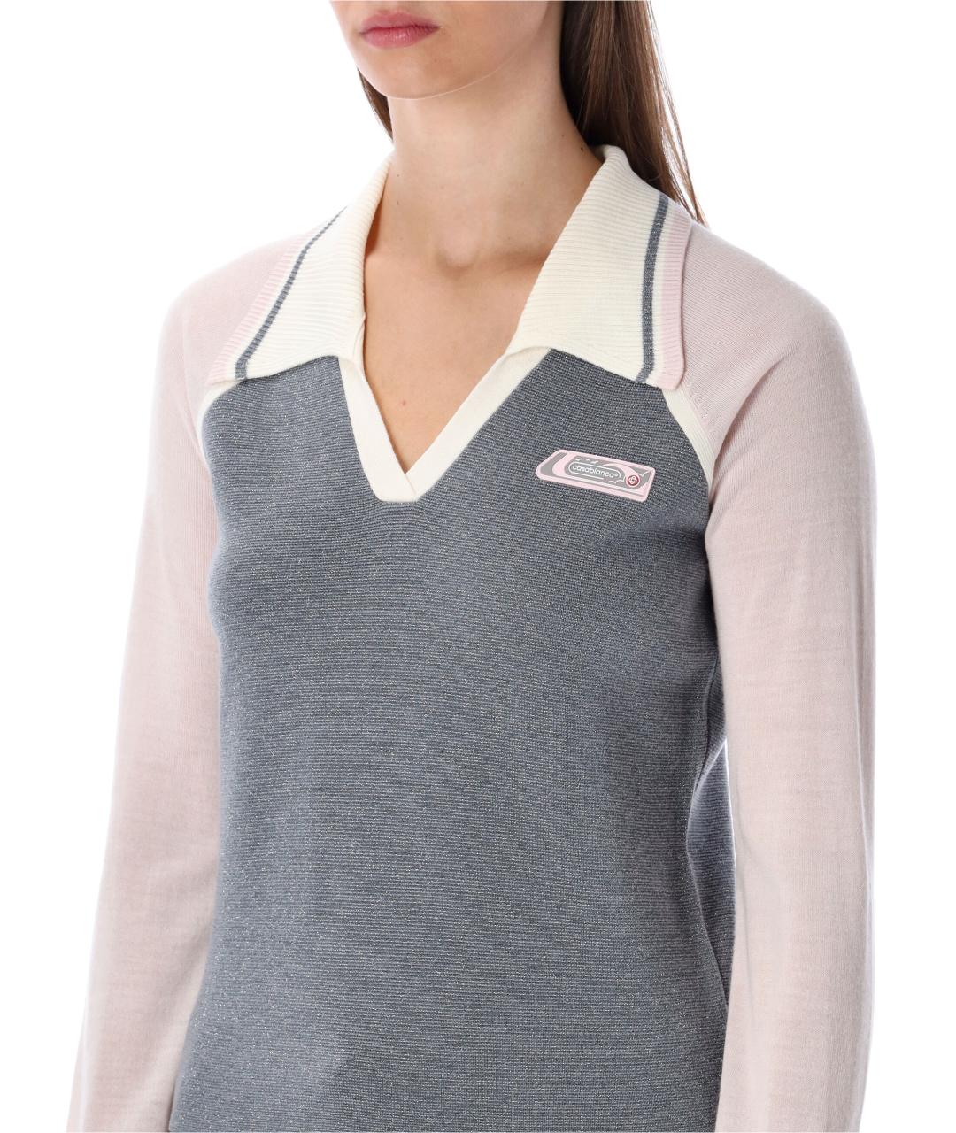 CASABLANCA Серебрянный шерстяной джемпер / свитер, фото 4