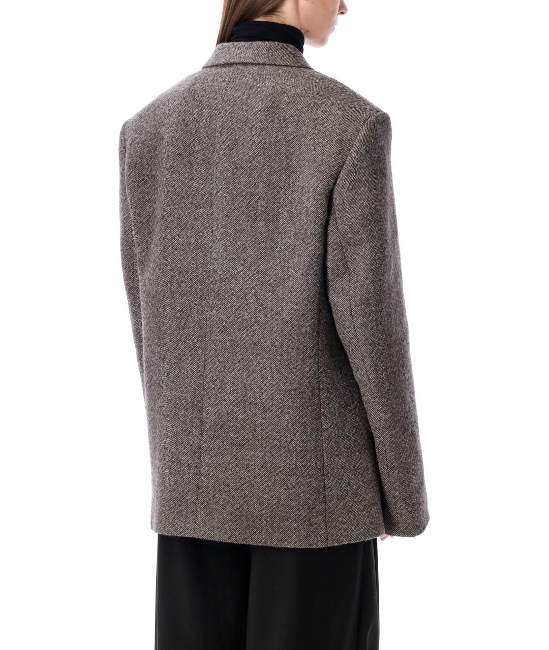 MAGDA BUTRYM Серый шерстяной жакет/пиджак, фото 3