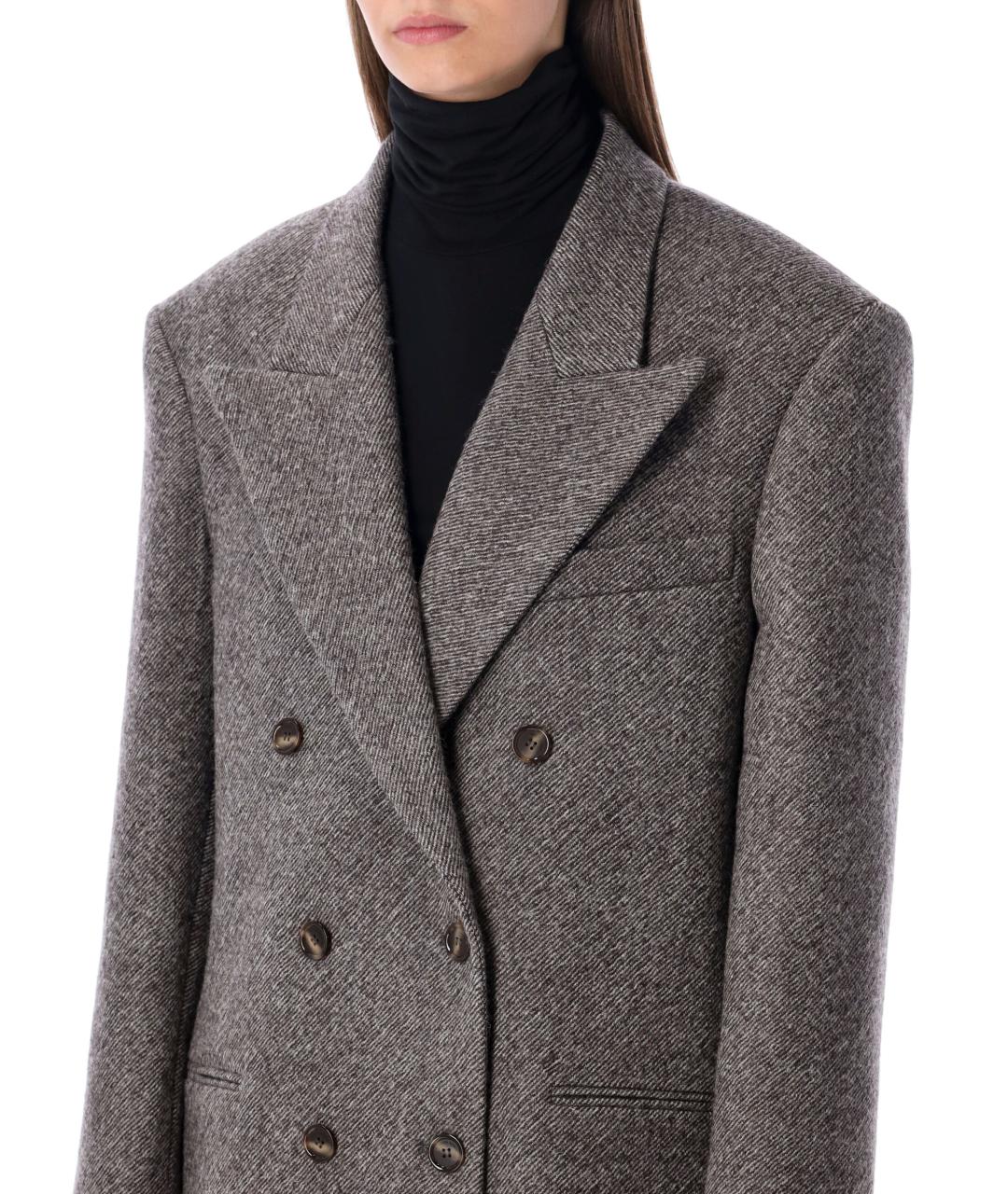 MAGDA BUTRYM Серый шерстяной жакет/пиджак, фото 4