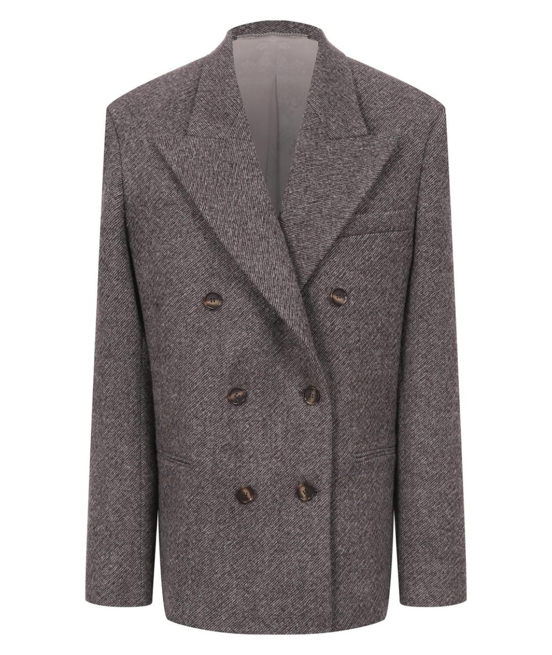 MAGDA BUTRYM Серый шерстяной жакет/пиджак, фото 1