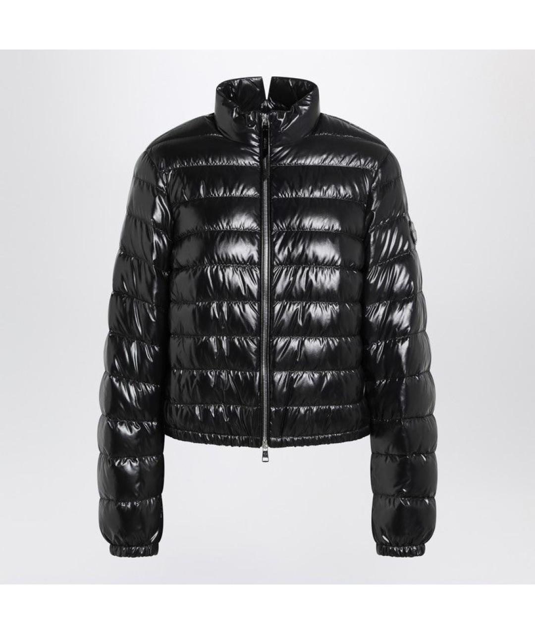 MONCLER Черный полиамидовый пуховик, фото 4