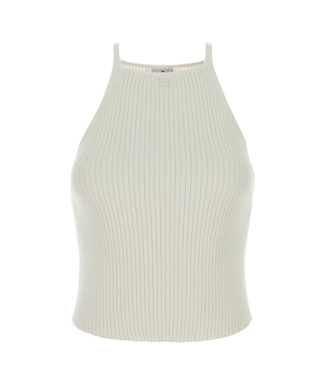 COURREGES Белая вискозная майка, фото 1