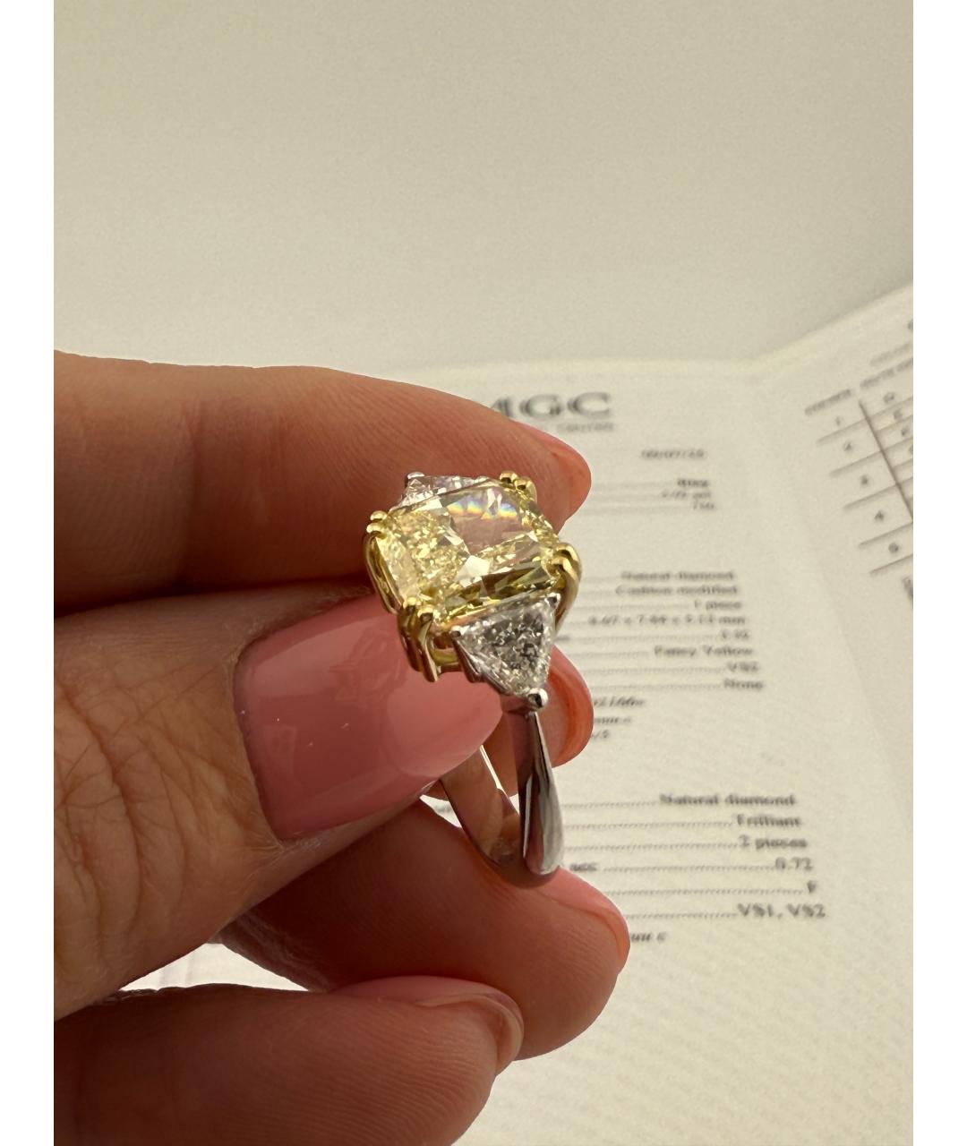 DAMIANI Желтое кольцо из белого золота, фото 3
