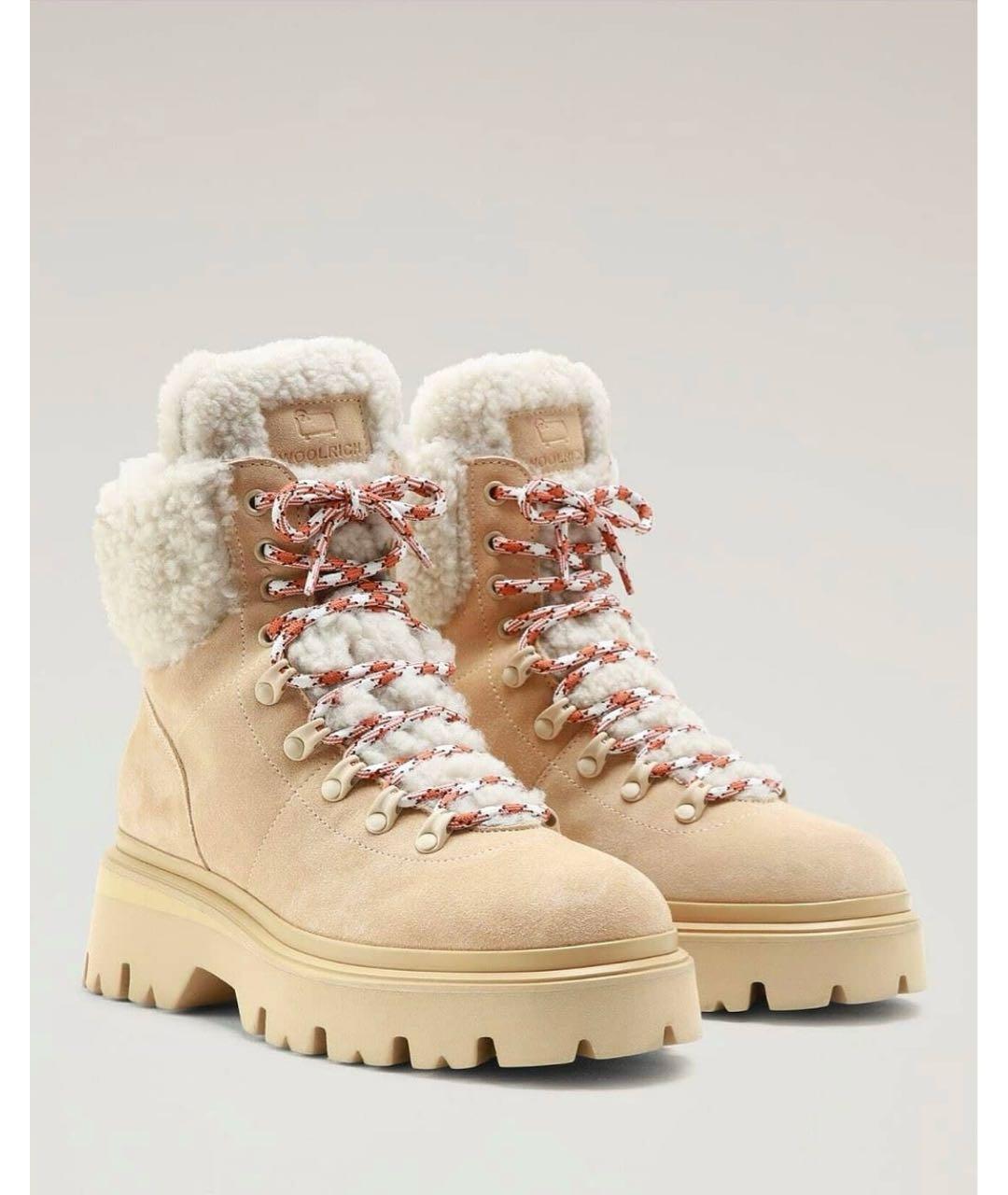 WOOLRICH Бежевые замшевые ботинки, фото 2