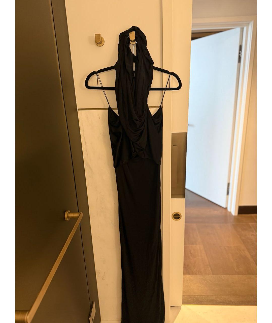 SAINT LAURENT Черное хлопковое вечернее платье, фото 4
