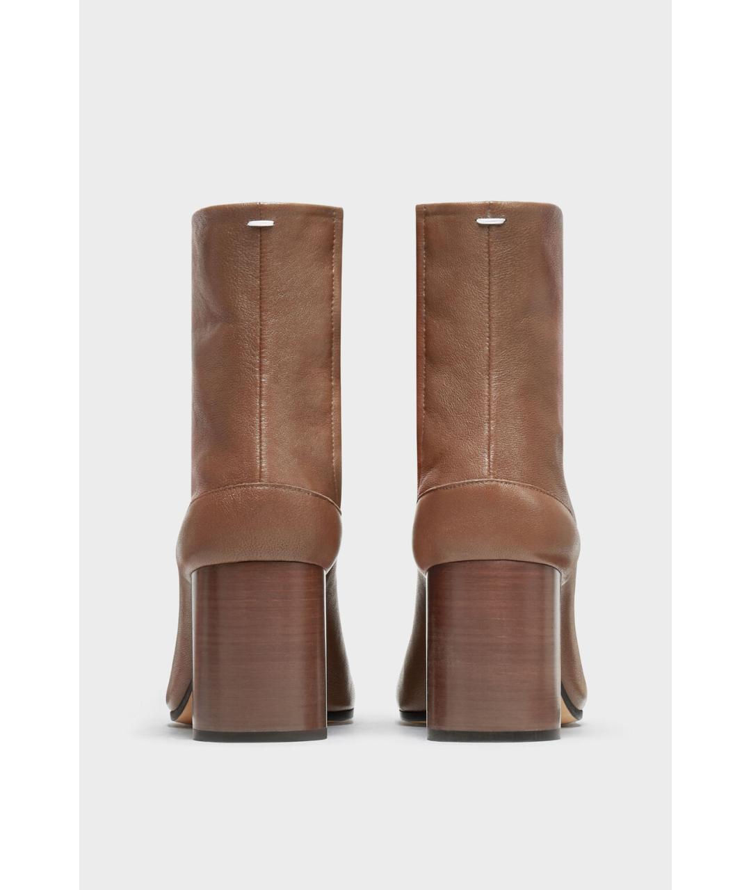 MAISON MARGIELA Антрацитовые кожаные ботильоны, фото 6