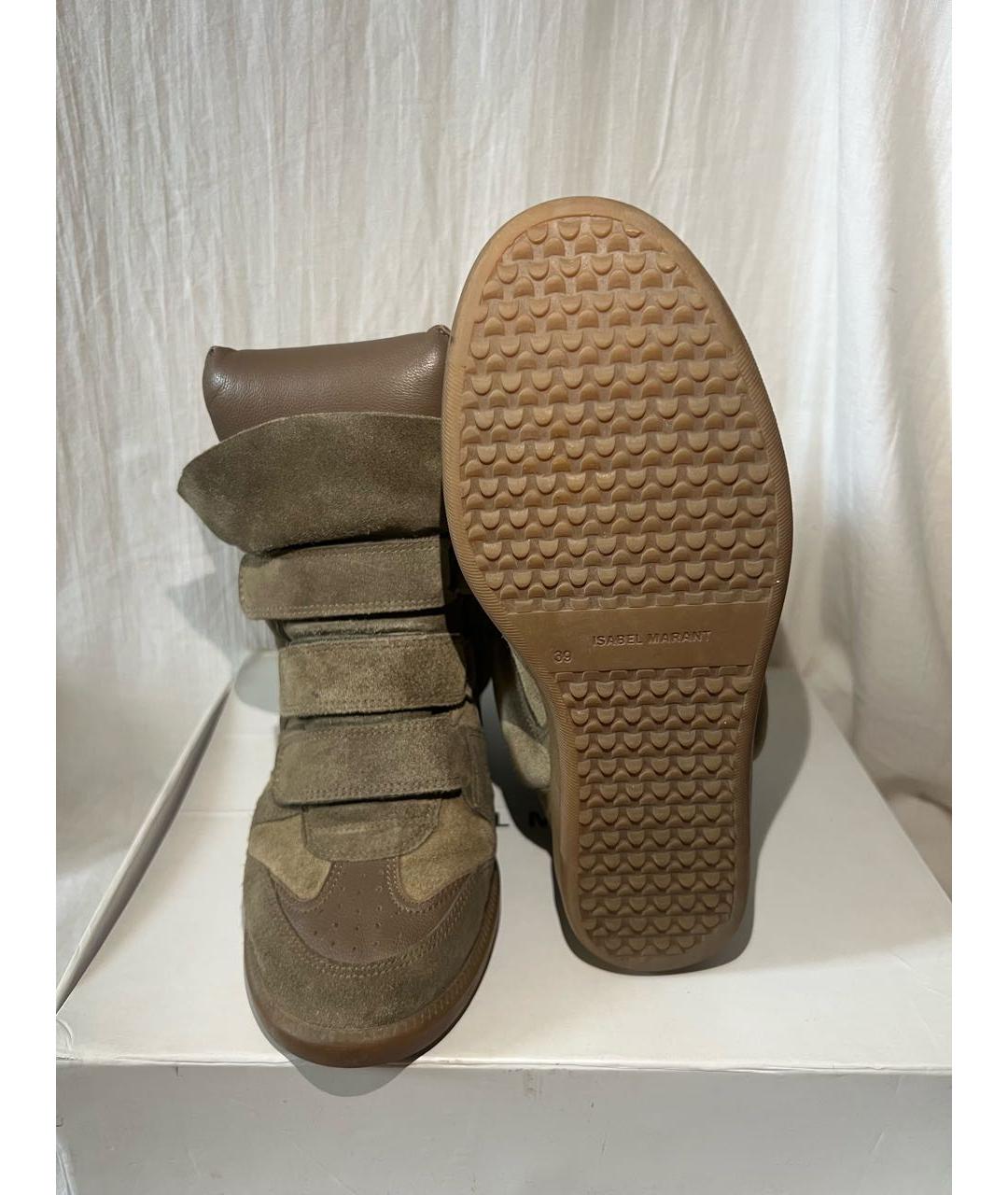 ISABEL MARANT Коричневые кожаные ботинки, фото 4