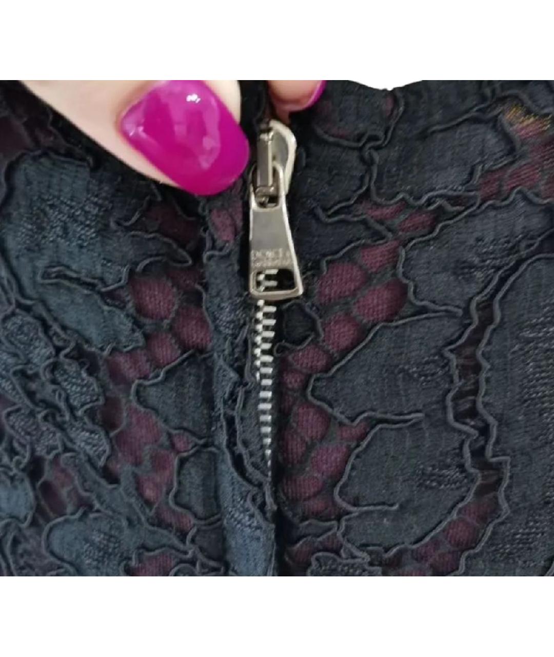 DOLCE&GABBANA Черное вискозное коктейльное платье, фото 4