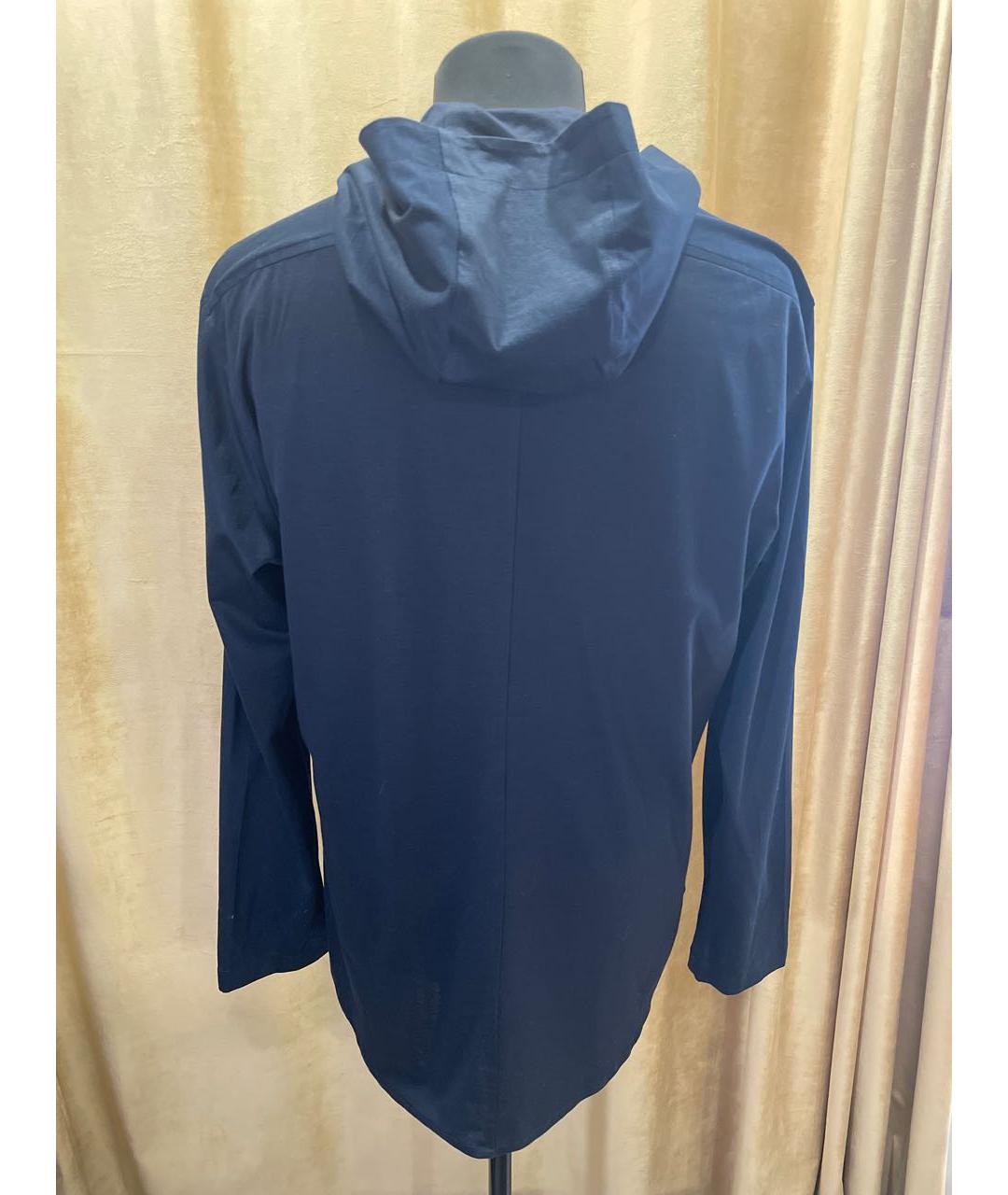 KITON Темно-синяя хлопковая кэжуал рубашка, фото 5