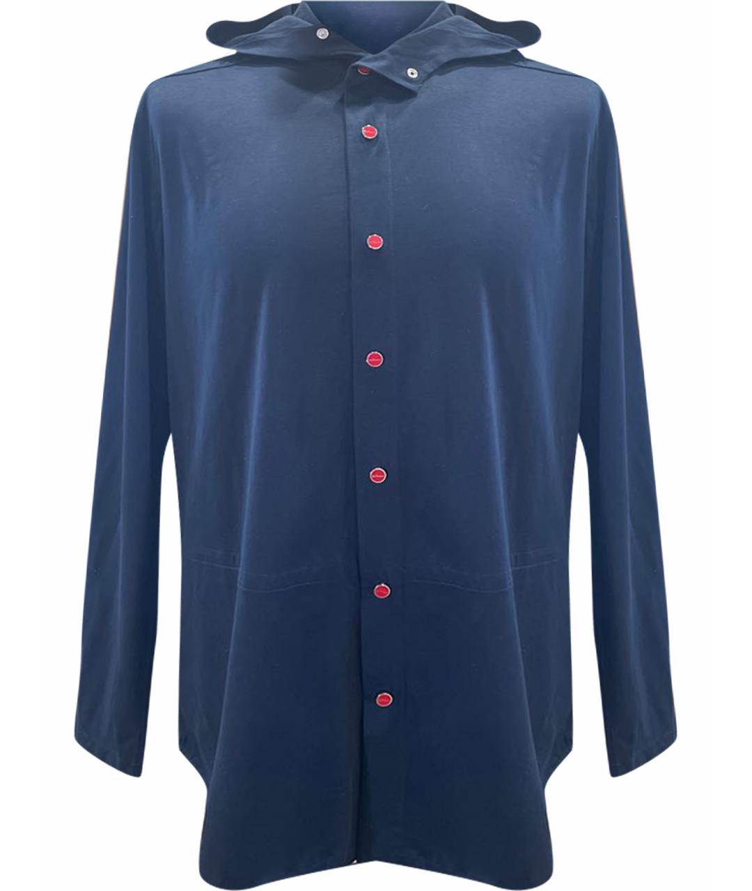 KITON Темно-синяя хлопковая кэжуал рубашка, фото 1