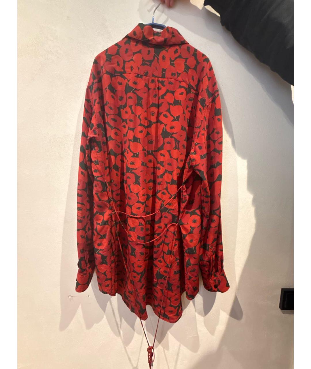 SAINT LAURENT Красная шелковая рубашка, фото 2