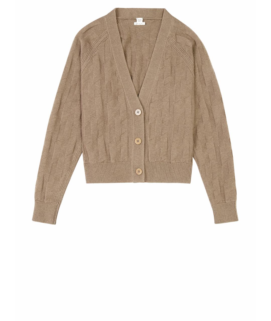 HERMES Бежевый кашемировый кардиган, фото 3