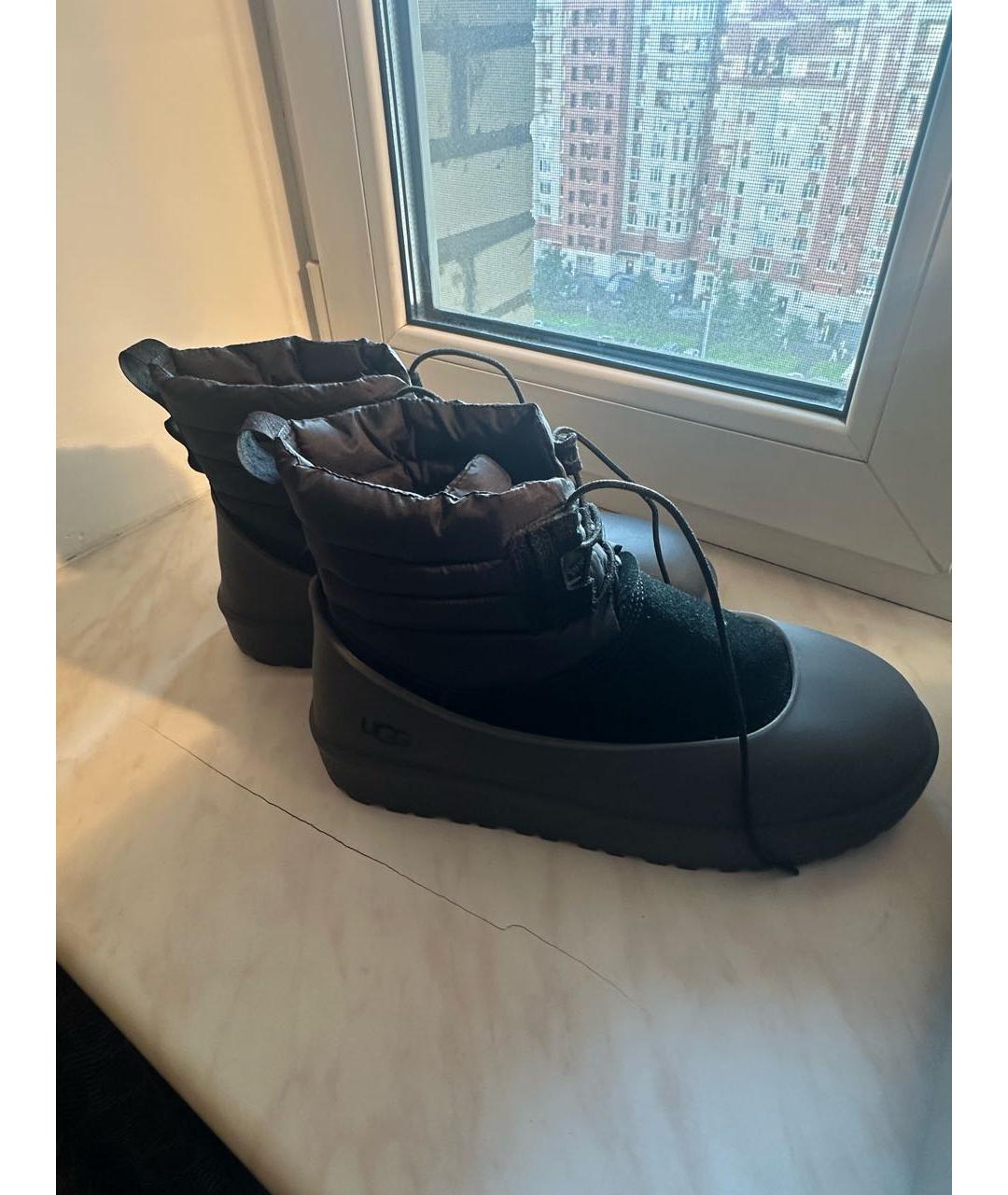 UGG AUSTRALIA Серые резиновые высокие ботинки, фото 4