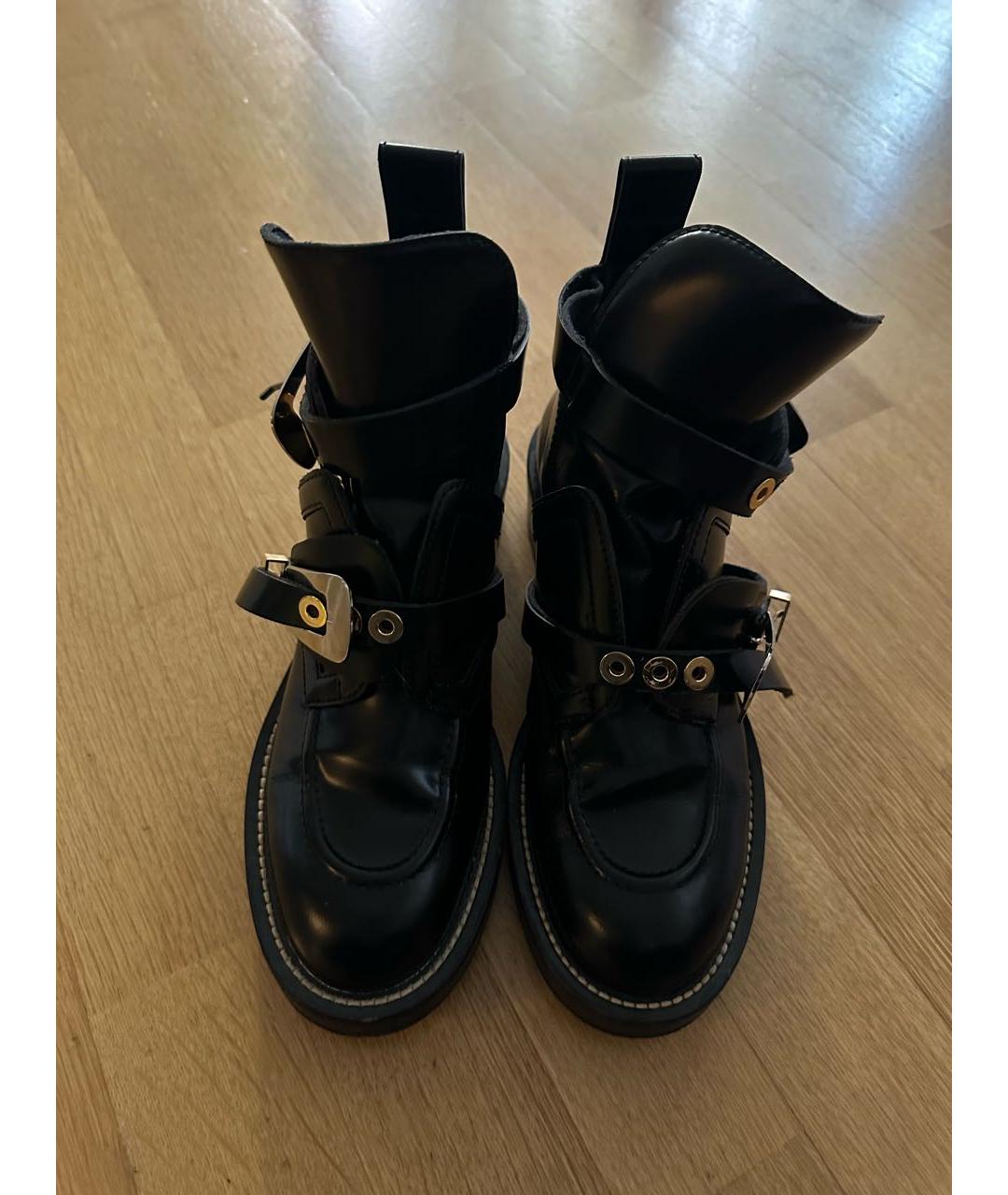 BALENCIAGA Черные кожаные ботинки, фото 2