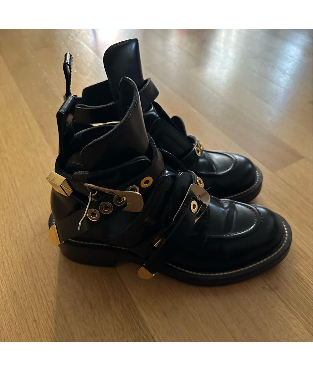 BALENCIAGA Черные кожаные ботинки, фото 5