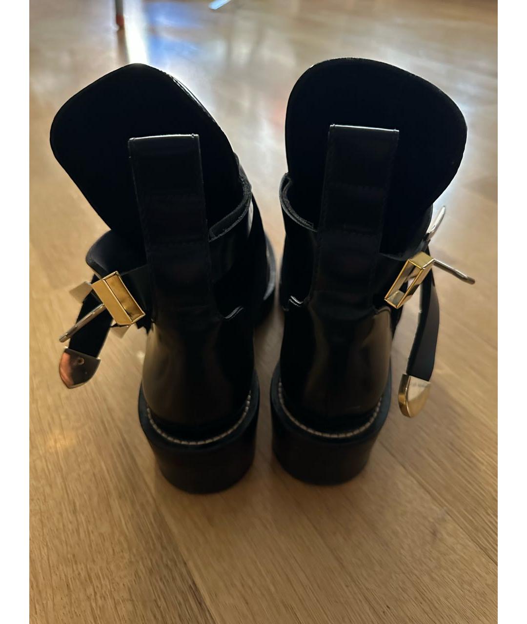BALENCIAGA Черные кожаные ботинки, фото 4
