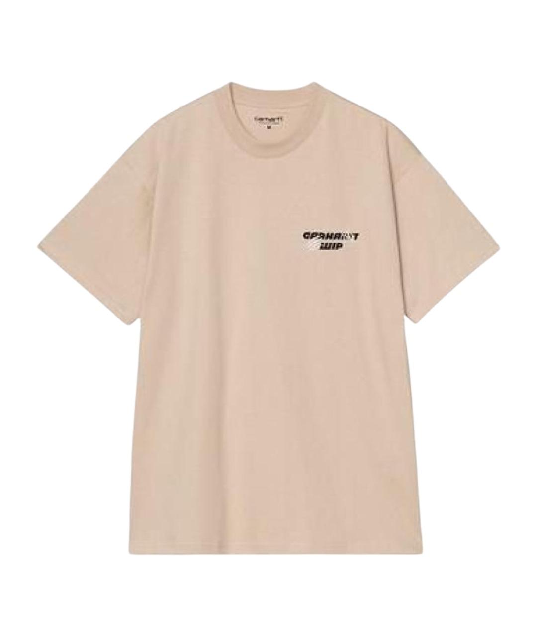 CARHARTT WIP Бежевая хлопковая футболка, фото 1