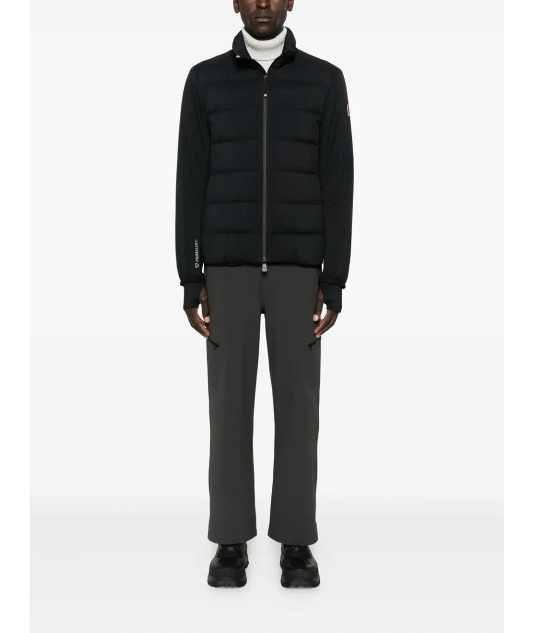 MONCLER Черная полиэстеровая куртка, фото 2