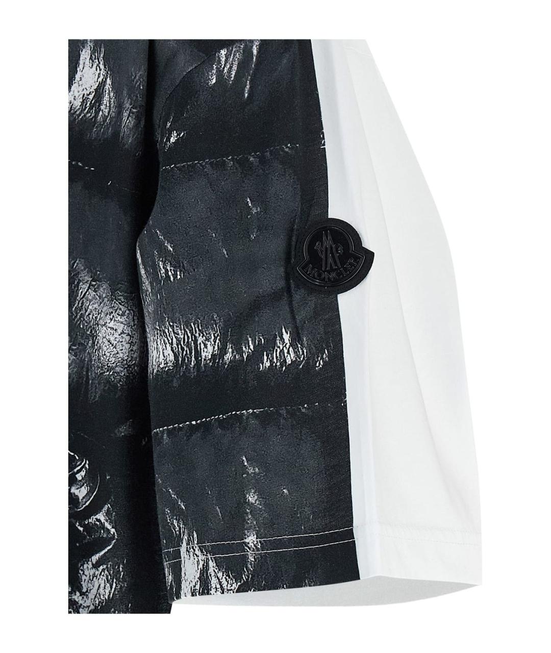 MONCLER Черная хлопковая футболка, фото 4