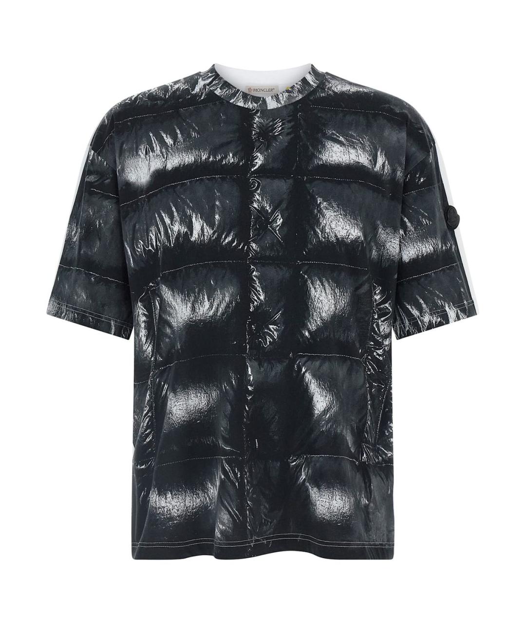 MONCLER Черная хлопковая футболка, фото 1