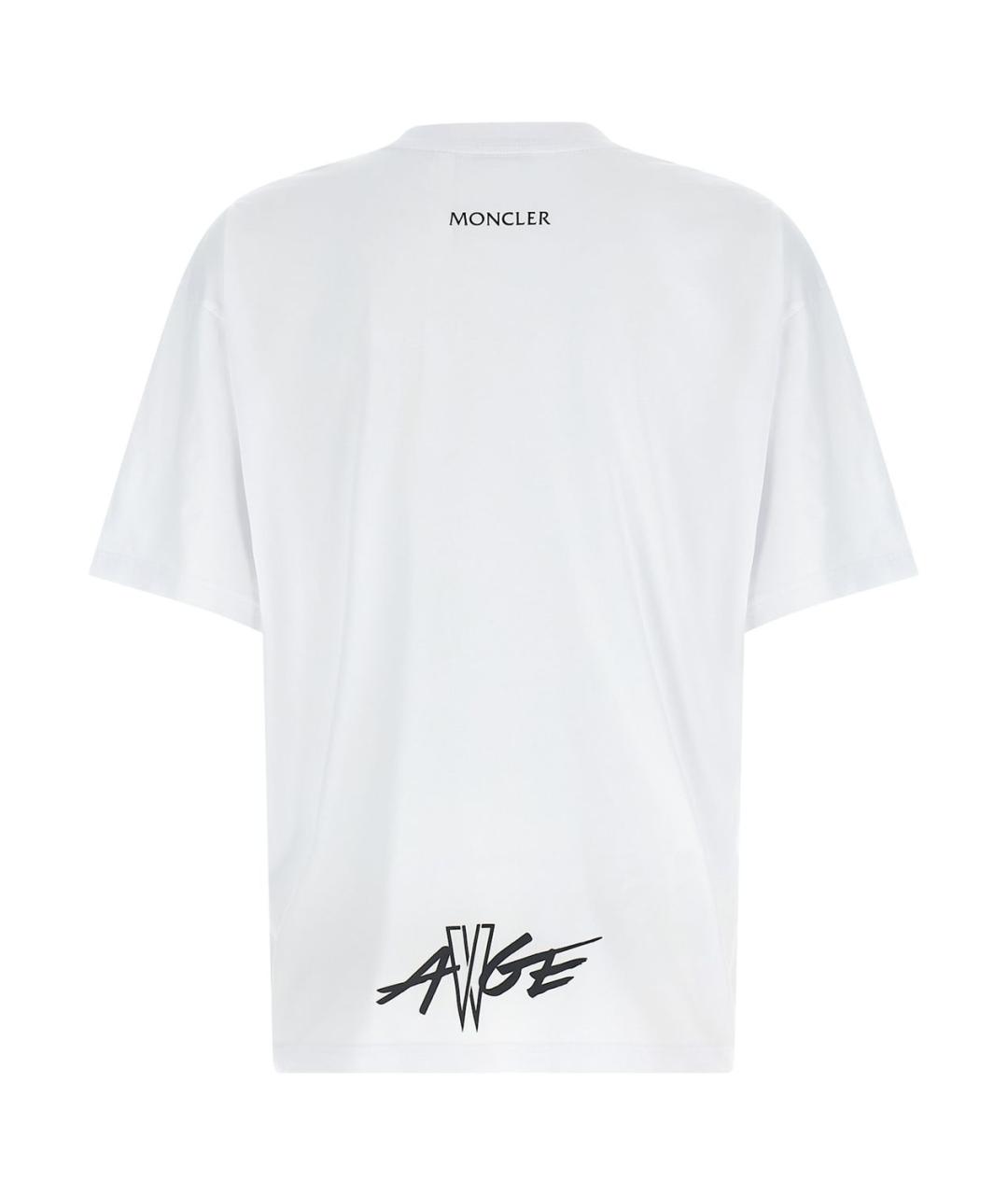 MONCLER Белая хлопковая футболка, фото 2