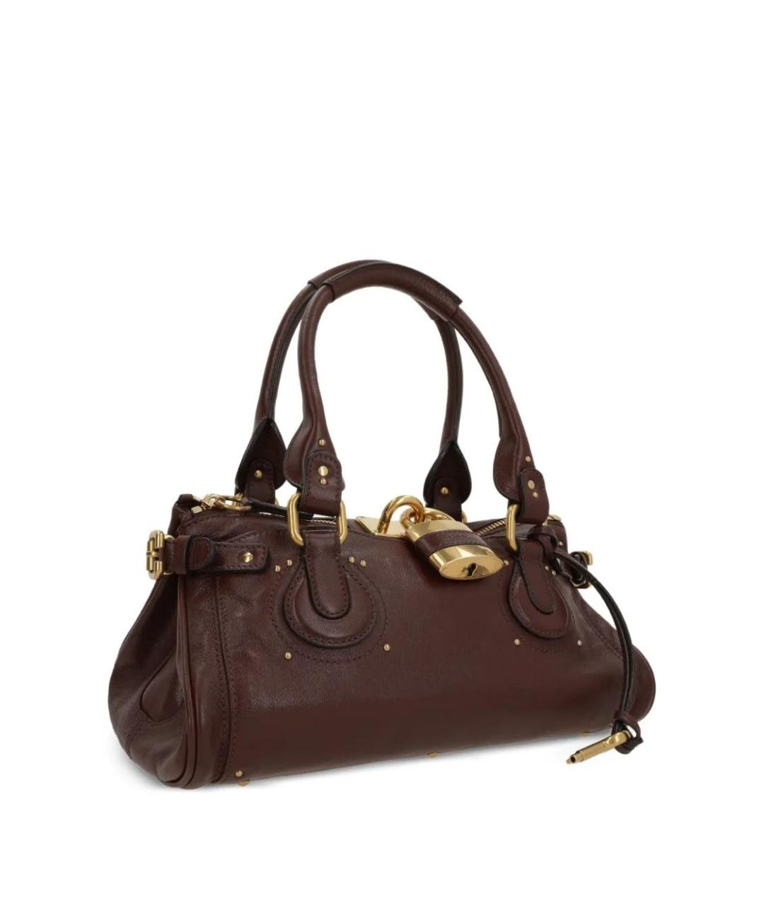 CHLOE Коричневая кожаная сумка тоут, фото 3