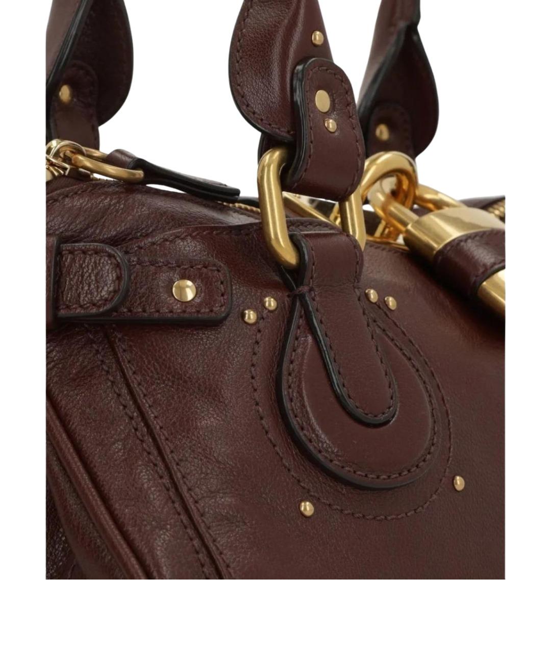 CHLOE Коричневая кожаная сумка тоут, фото 4